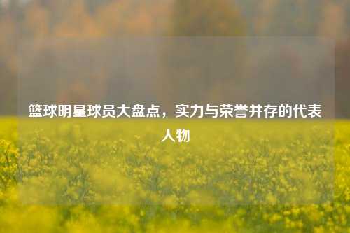 篮球明星球员大盘点，实力与荣誉并存的代表人物