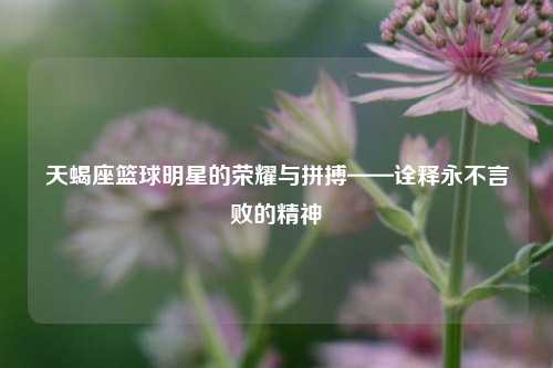 天蝎座篮球明星的荣耀与拼搏——诠释永不言败的精神